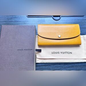 Louis Vuitton Mustard Yellow Compact Long Wallet
